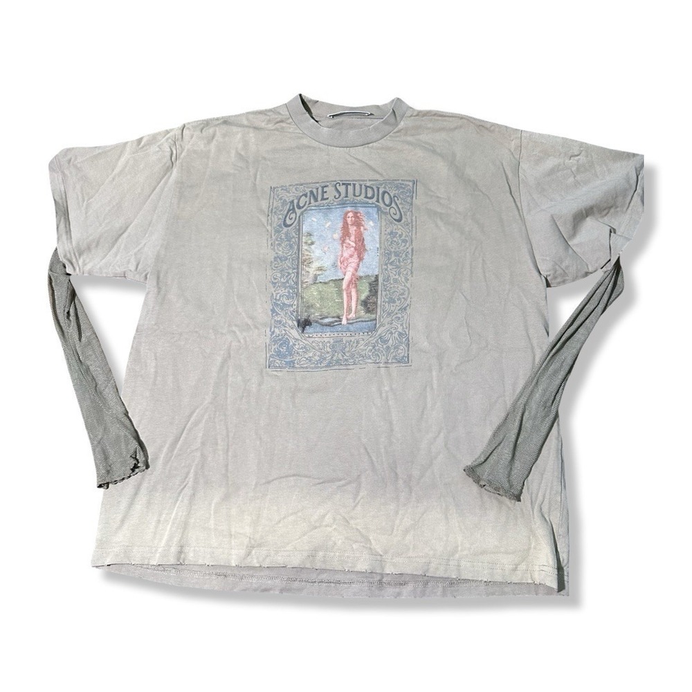 Acne Studios Long sleeve Tee Size Large Beige Streetwear Designer